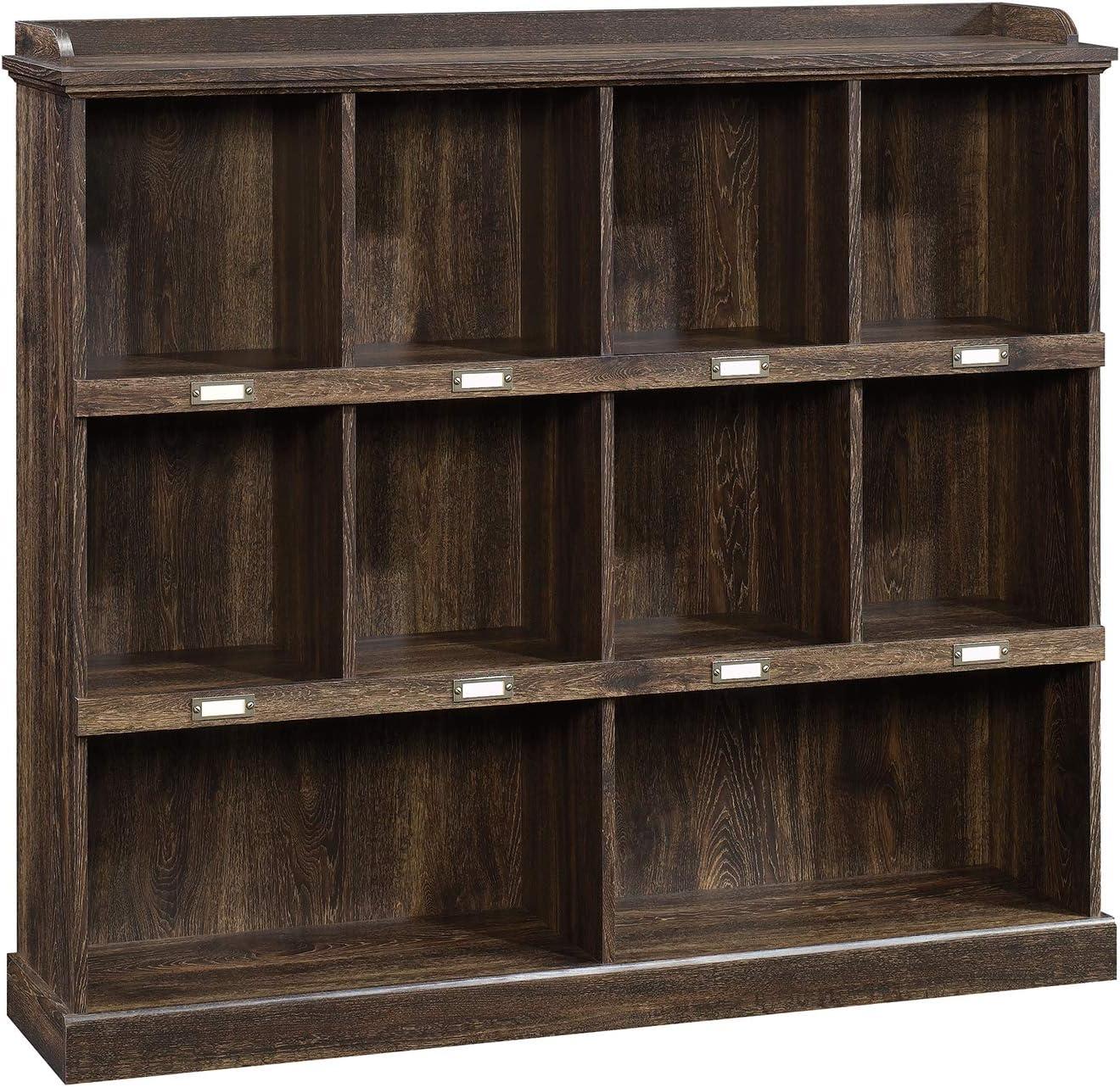 Sauder Barrister Lane 10-Cube Bookcase, Iron Oak Finish