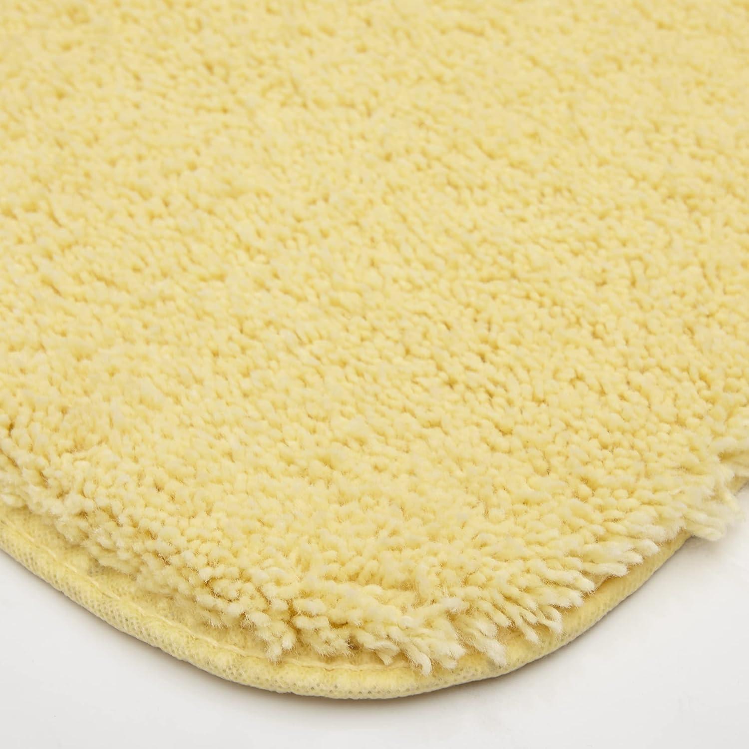 Mohawk Home Pure Perfection Nylon Bath Rug Contour, Butter Cream 1'8" x 2'