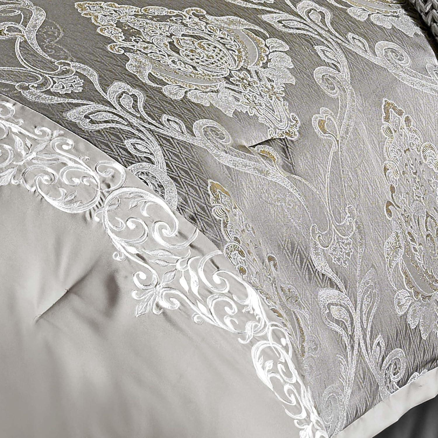 Queen 12pc Kacee Comforter Set Gray - Riverbrook Home