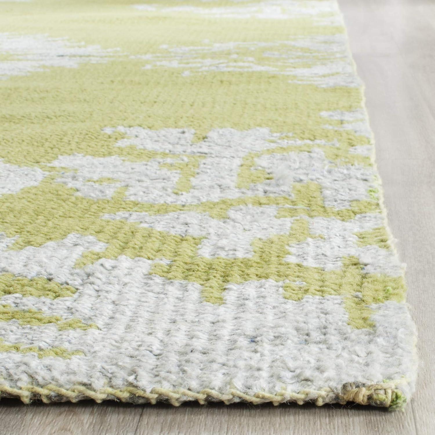Stone Wash STW235 Hand Knotted Indoor Area Rug - Chartreuse - 4'x6' - Safavieh