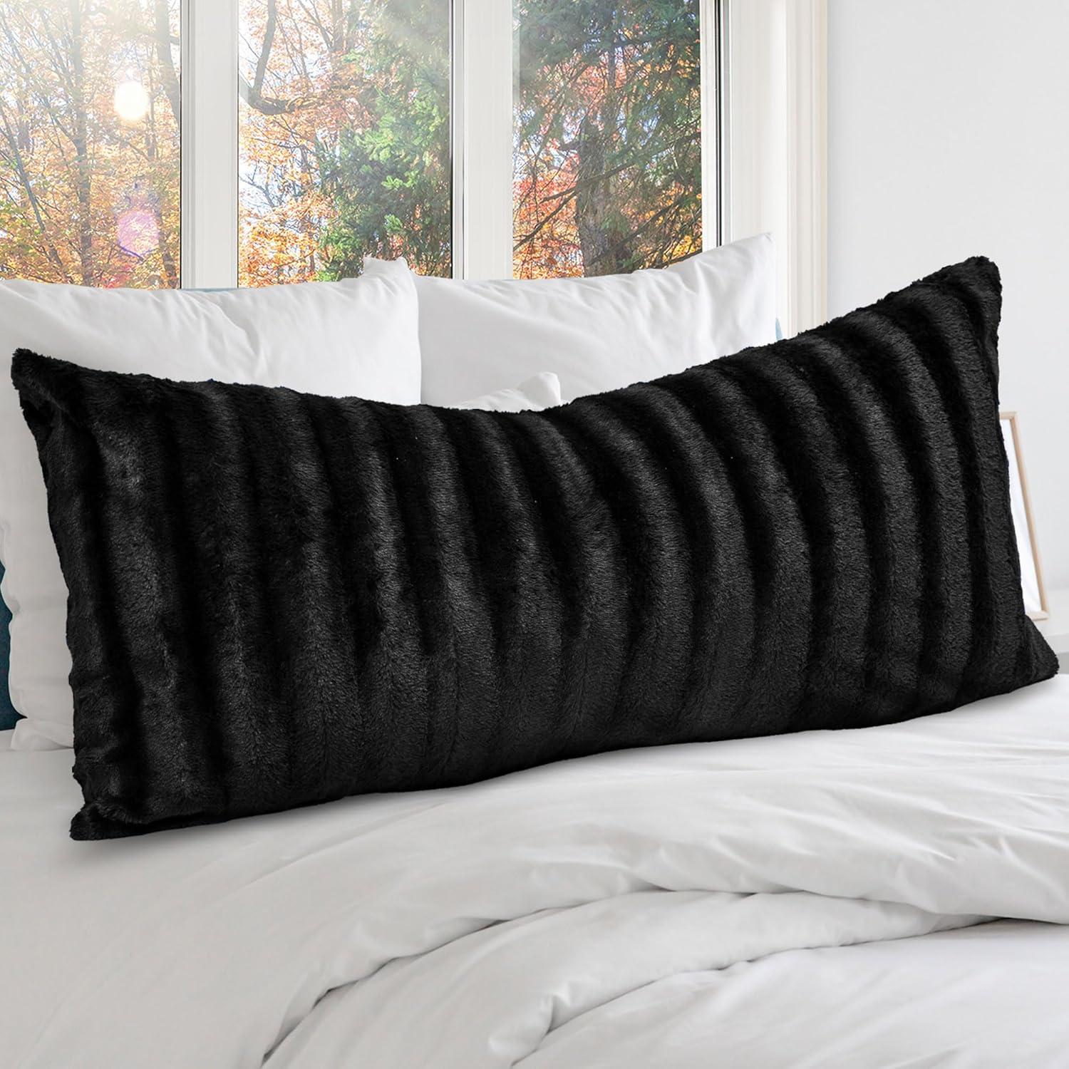 Cheer Collection Faux Fur Throw Pillow