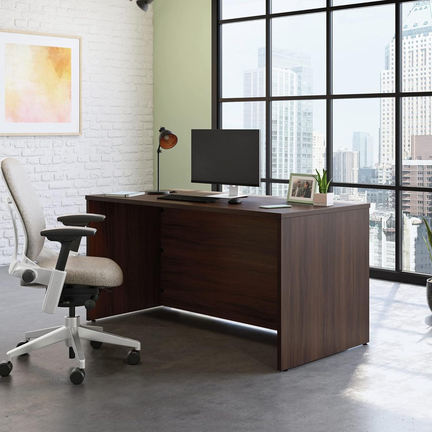 Sauder Affirm 60x30" Engineered Wood Desk in Noble Elm/Brown