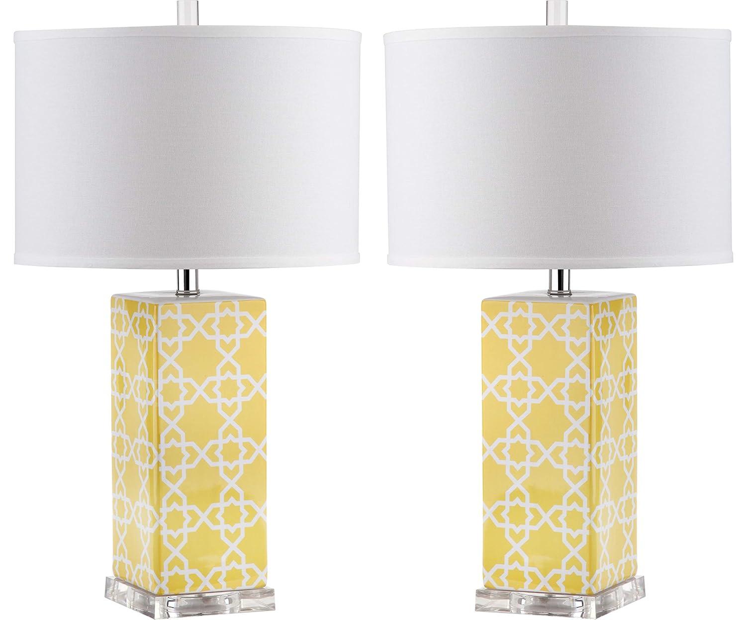 Quatrefoil Table Lamp (Set of 2) - Navy - Safavieh.