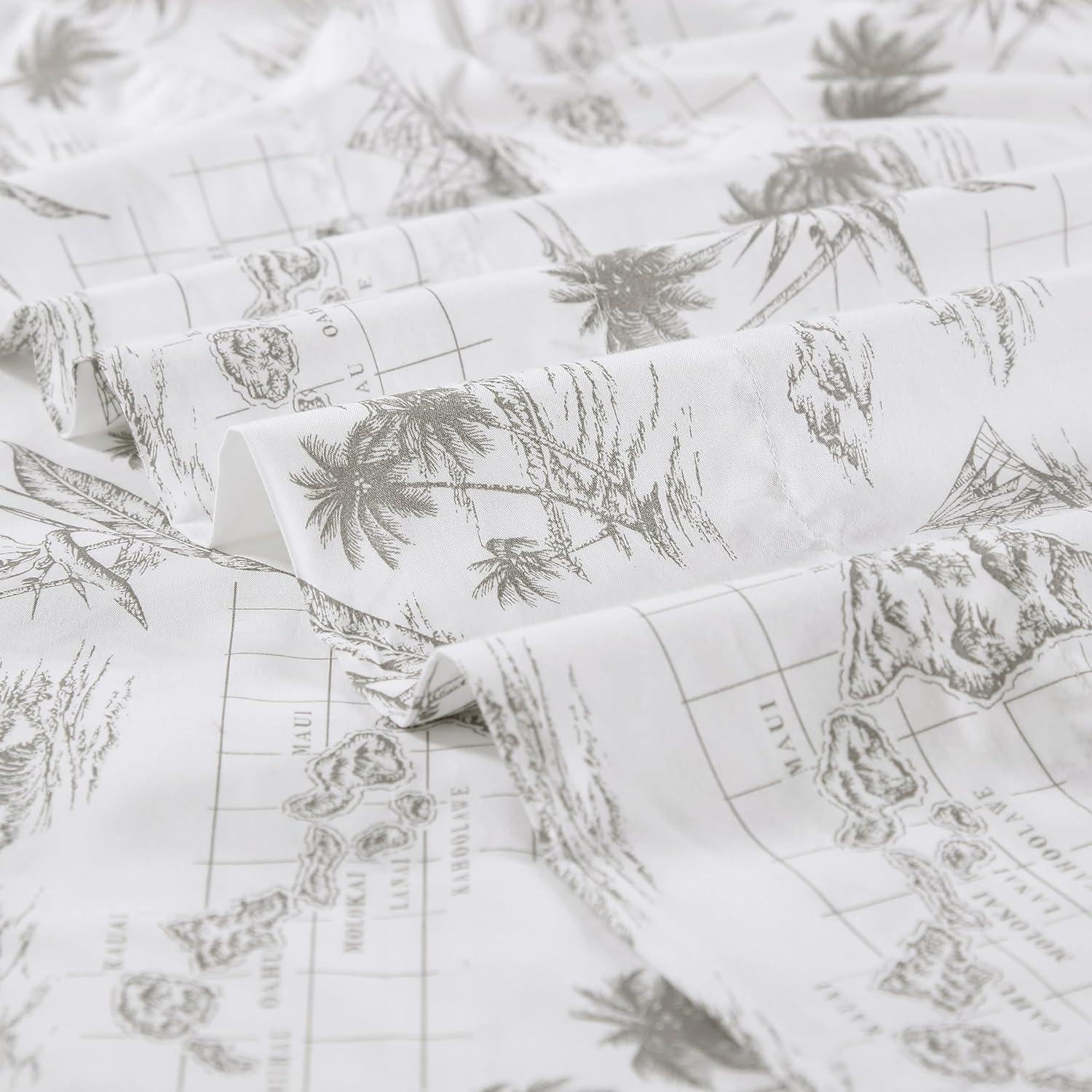 Tommy Bahama Vintage Map Brown Queen Sheet Set