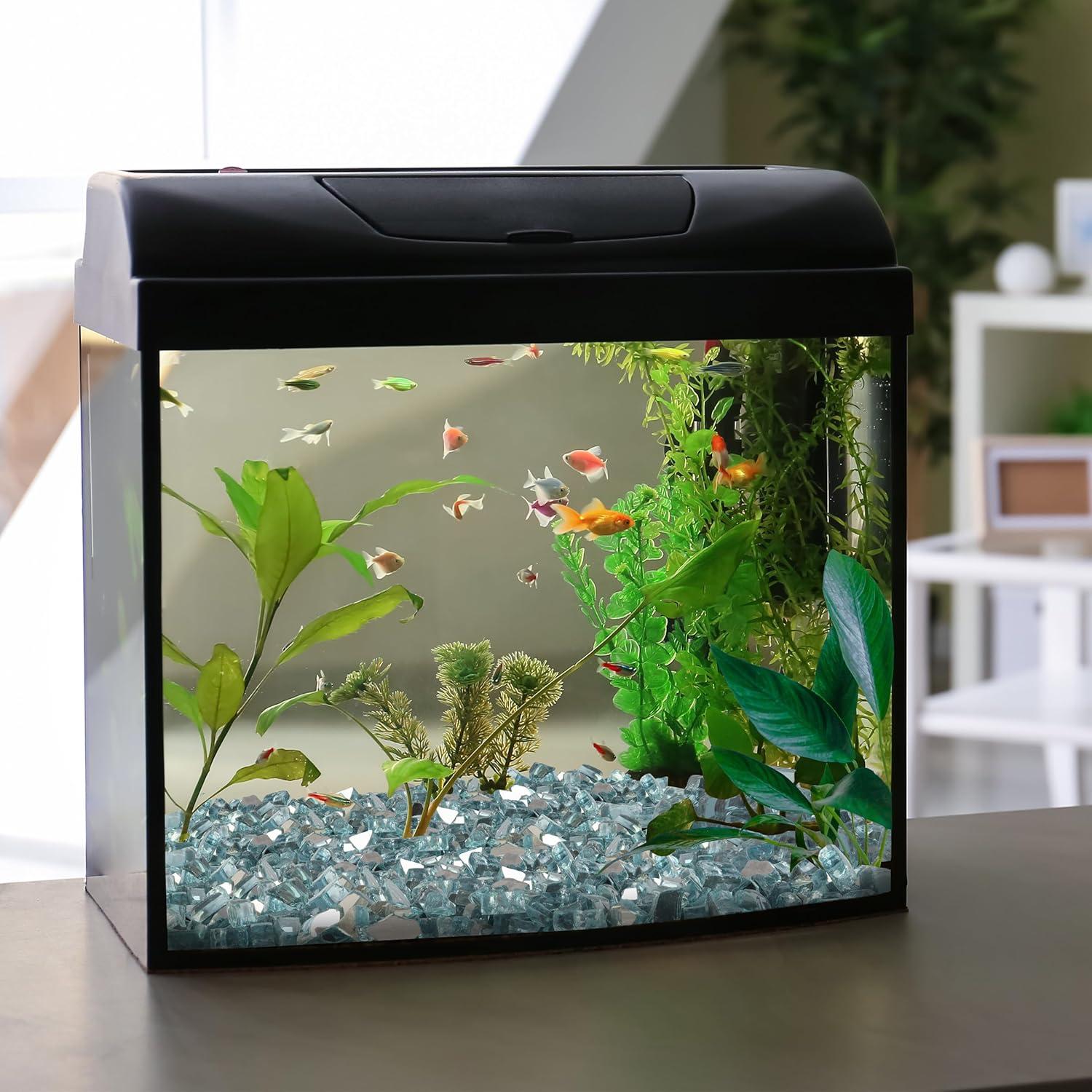 Pure Garden 10lbs Fire Pit Glass - 1/2-Inch Crushed Glass Rocks for Fireplaces, Landscape, Aquariums, or Vases