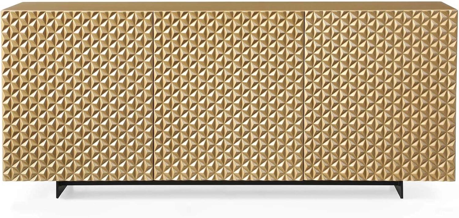 Whiteline Modern Living Harper Buffet , high gloss gold, Design on doors