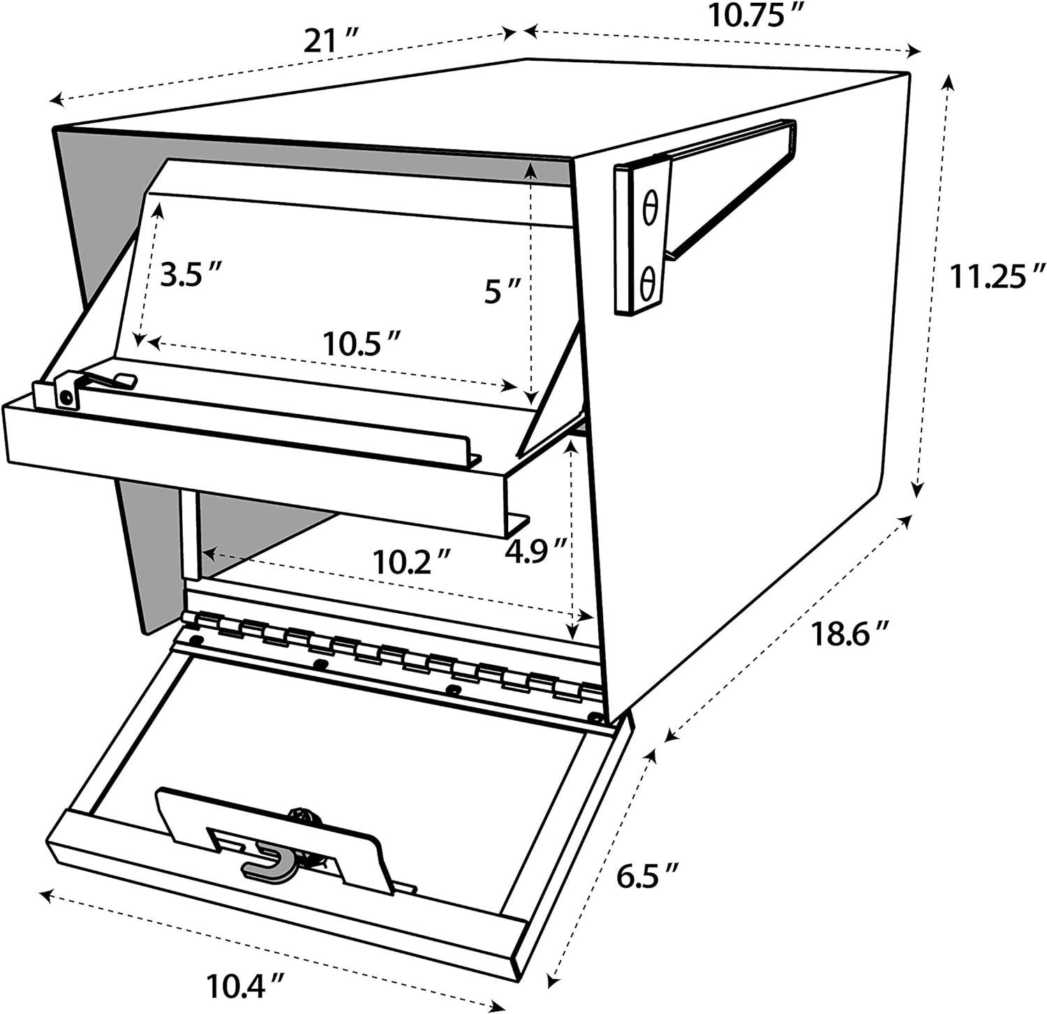 Street Safe Latitude Front & Rear Access Locking Post Mounted Mailbox