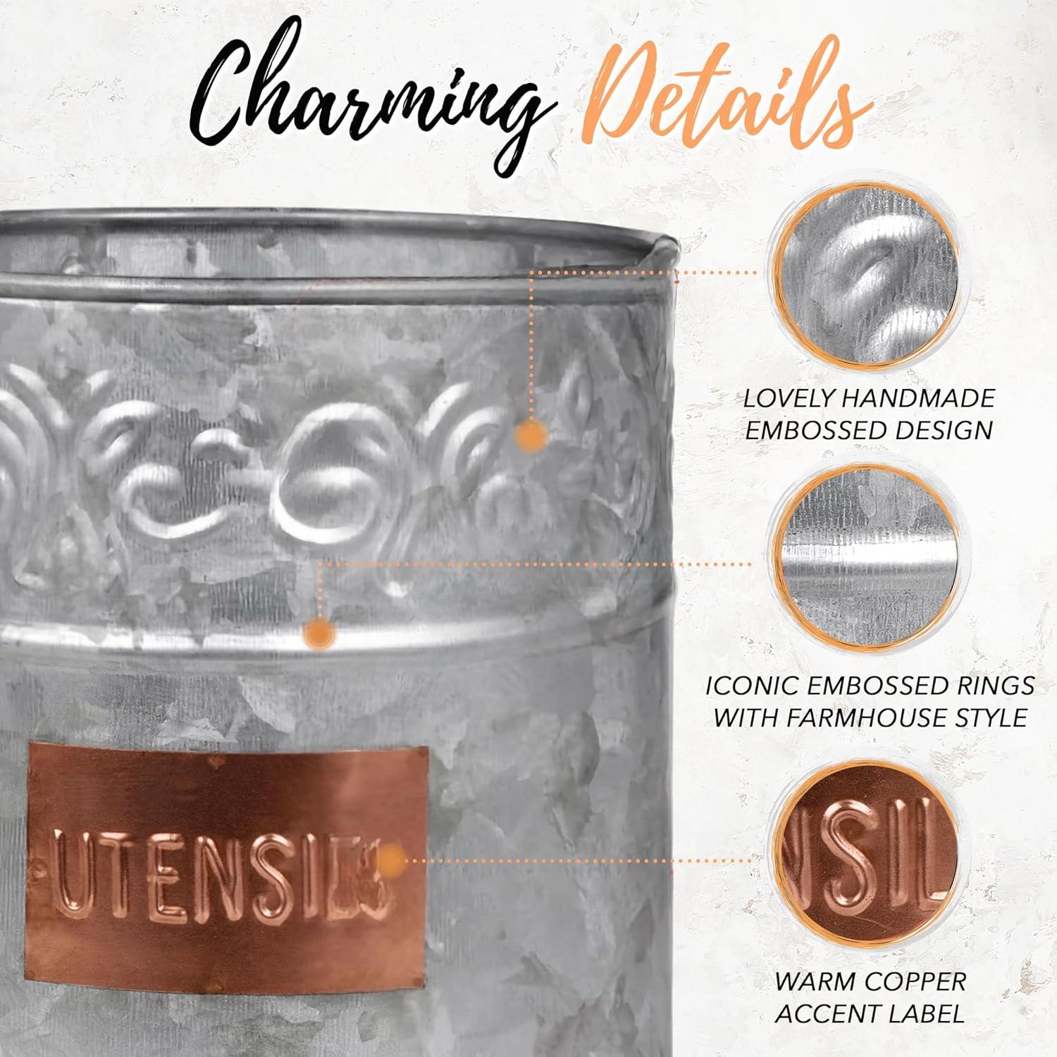 August Grove® Galvanized Utensil Crock