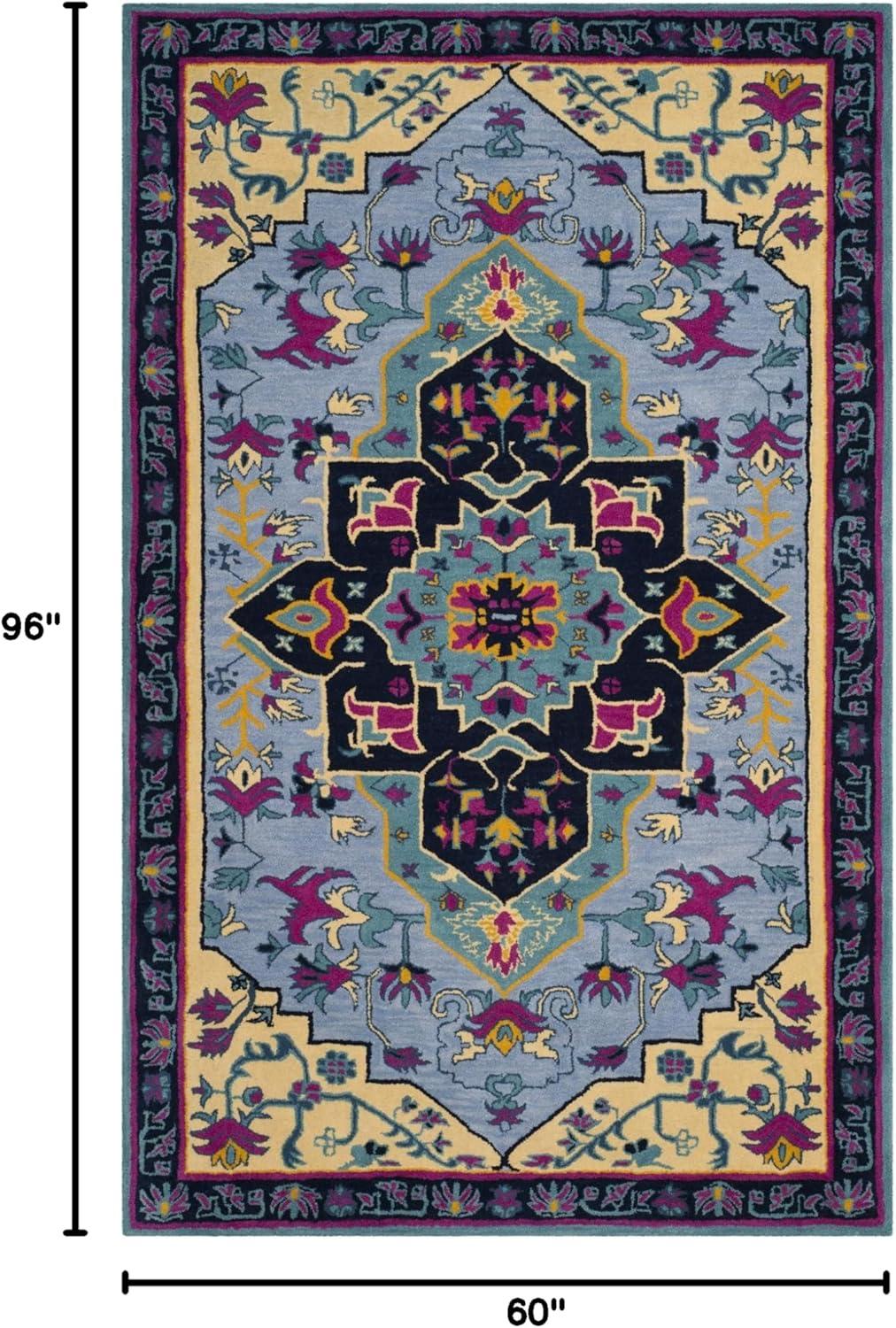 Bellagio BLG506 Hand Tufted Area Rug - Light Blue/Multi - 5'x8' - Safavieh.