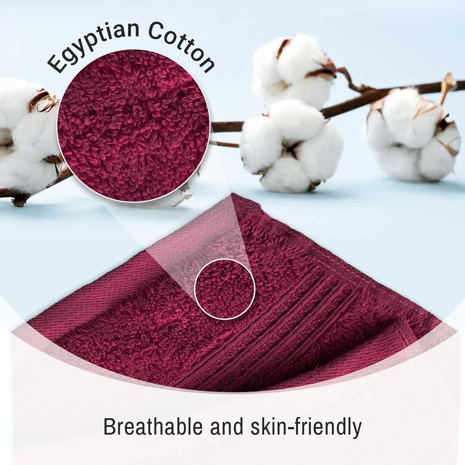 Oversized Burgundy Egyptian Cotton Bath Sheet Set