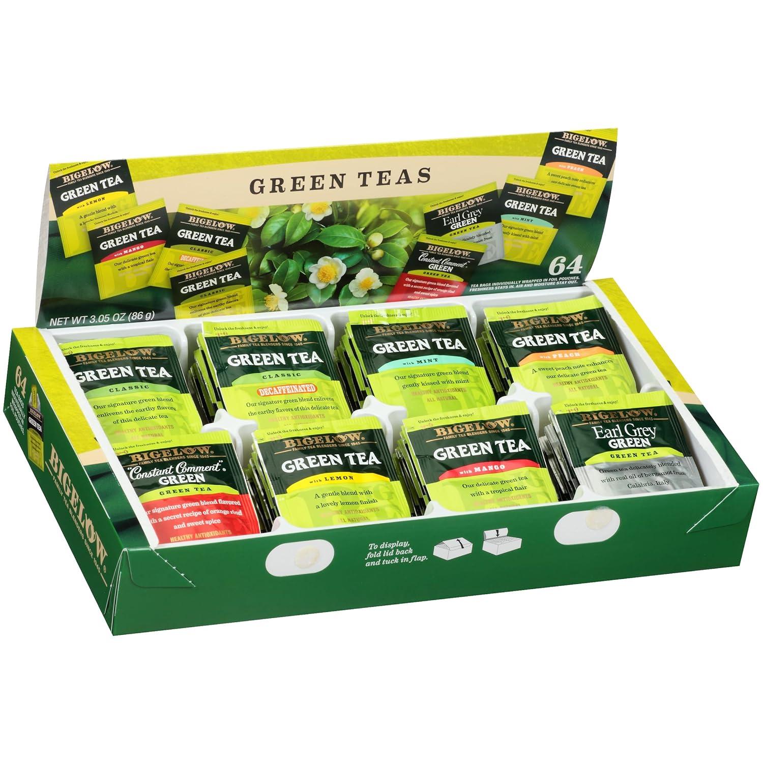 Bigelow Green Tea Variety Pack, Tea Bags, 64 Count