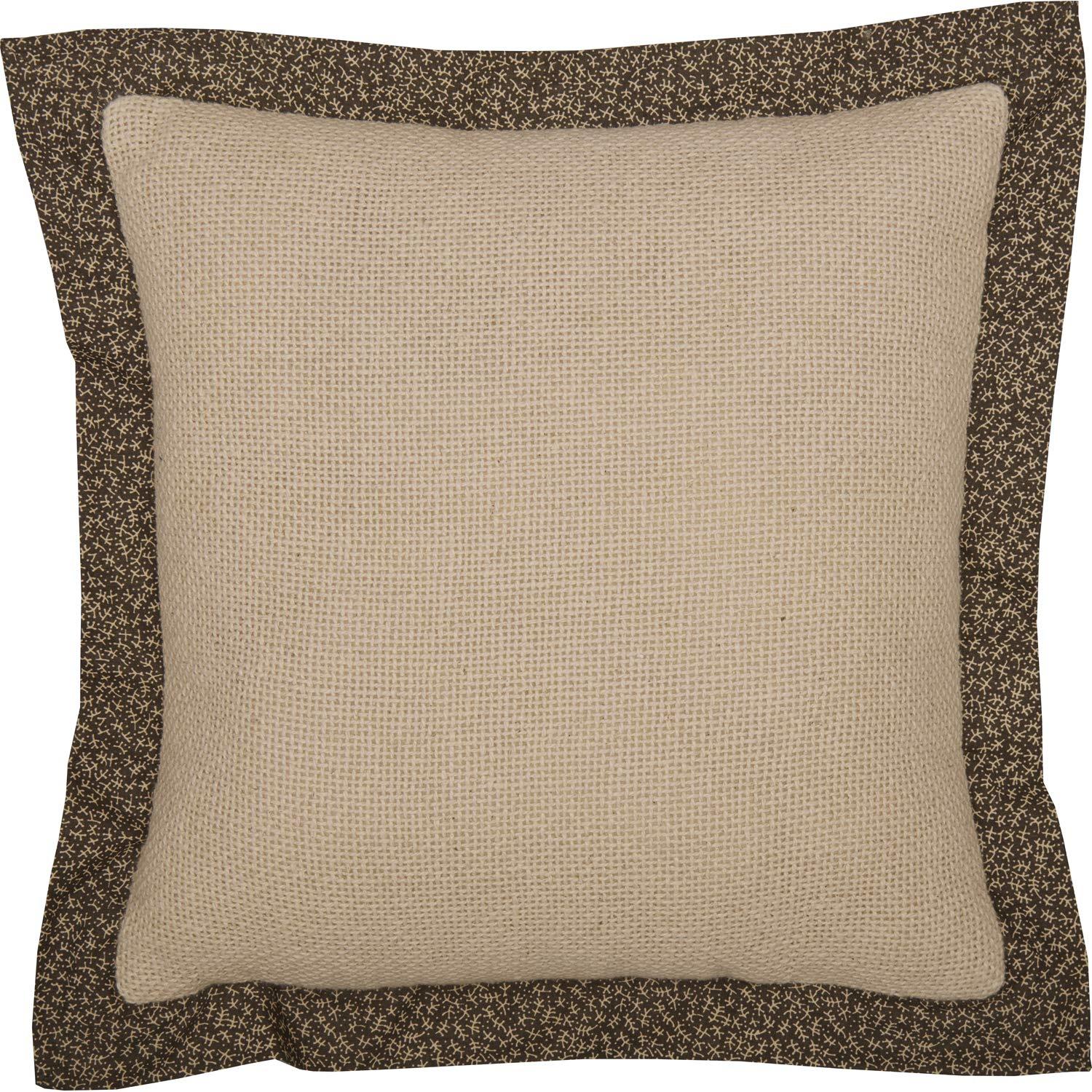 VHC Brands Kettle Grove Believe and Receive Pillow 12x12 Country Primitive Bedding Accessory, Tan