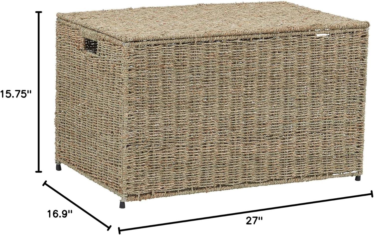 Household Essentials Woven Wicker Storage Chest