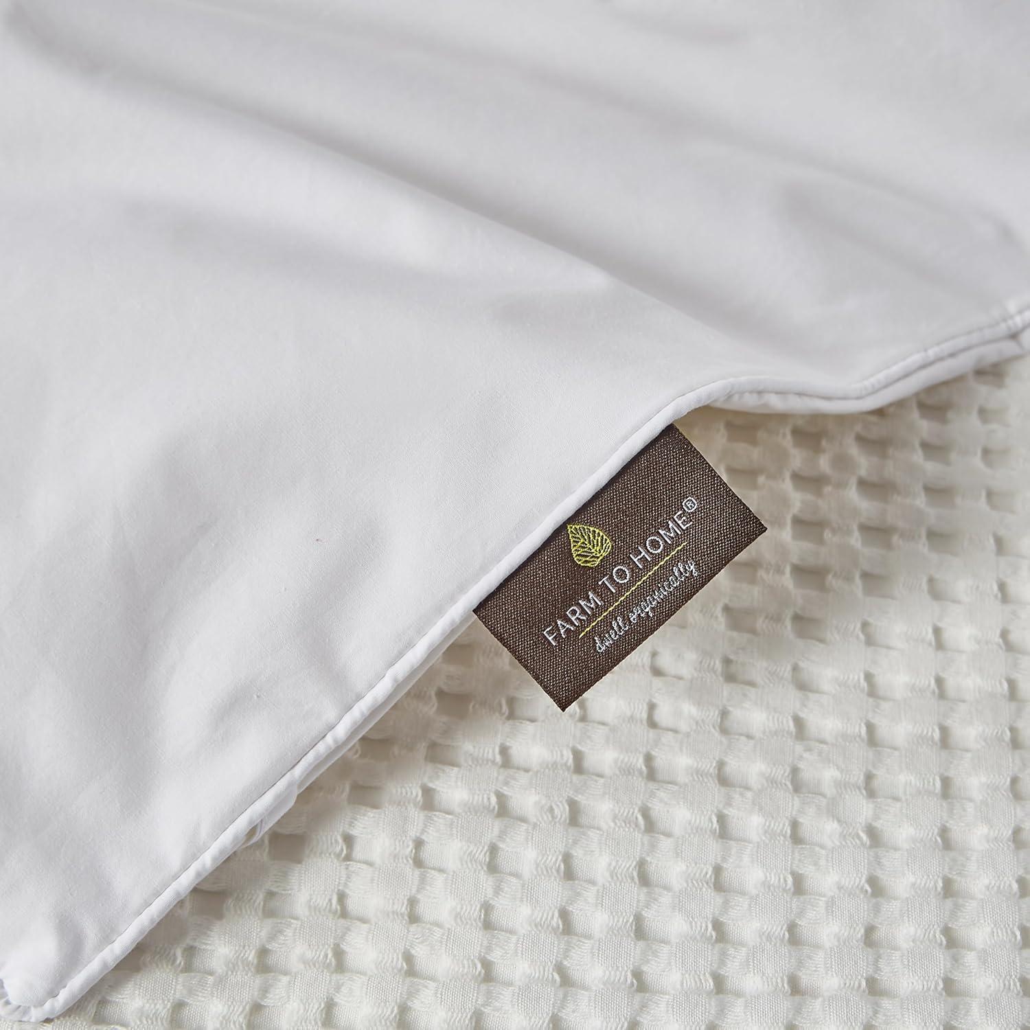 Farm To Home  Organic Blended Cotton White Down Comforter Full - Queen