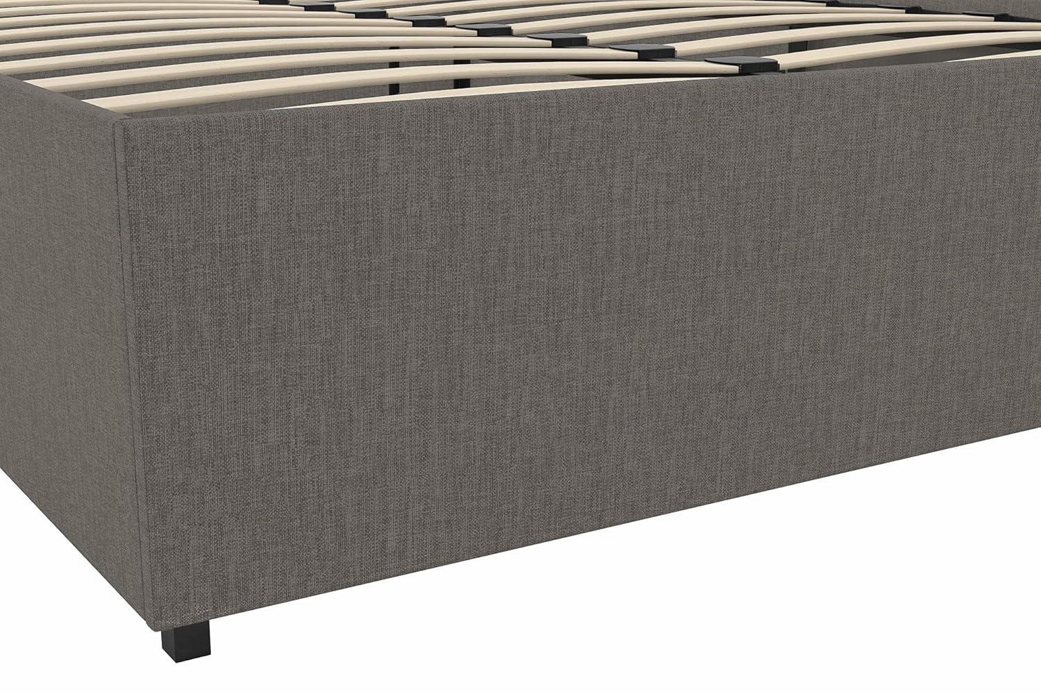 DHP Maven Platform Bed with Storage, Full, Gray Linen