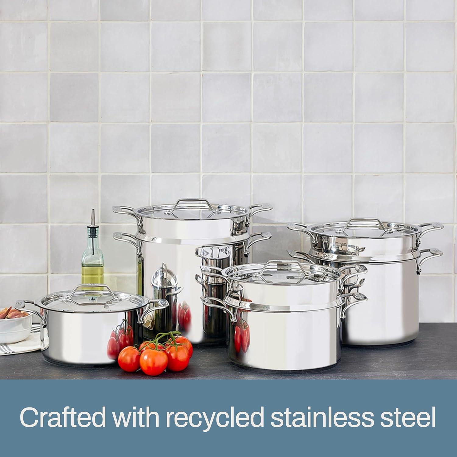 All-Clad Simply Strain 16-Qt. Stainless Steel Multipot with Insert