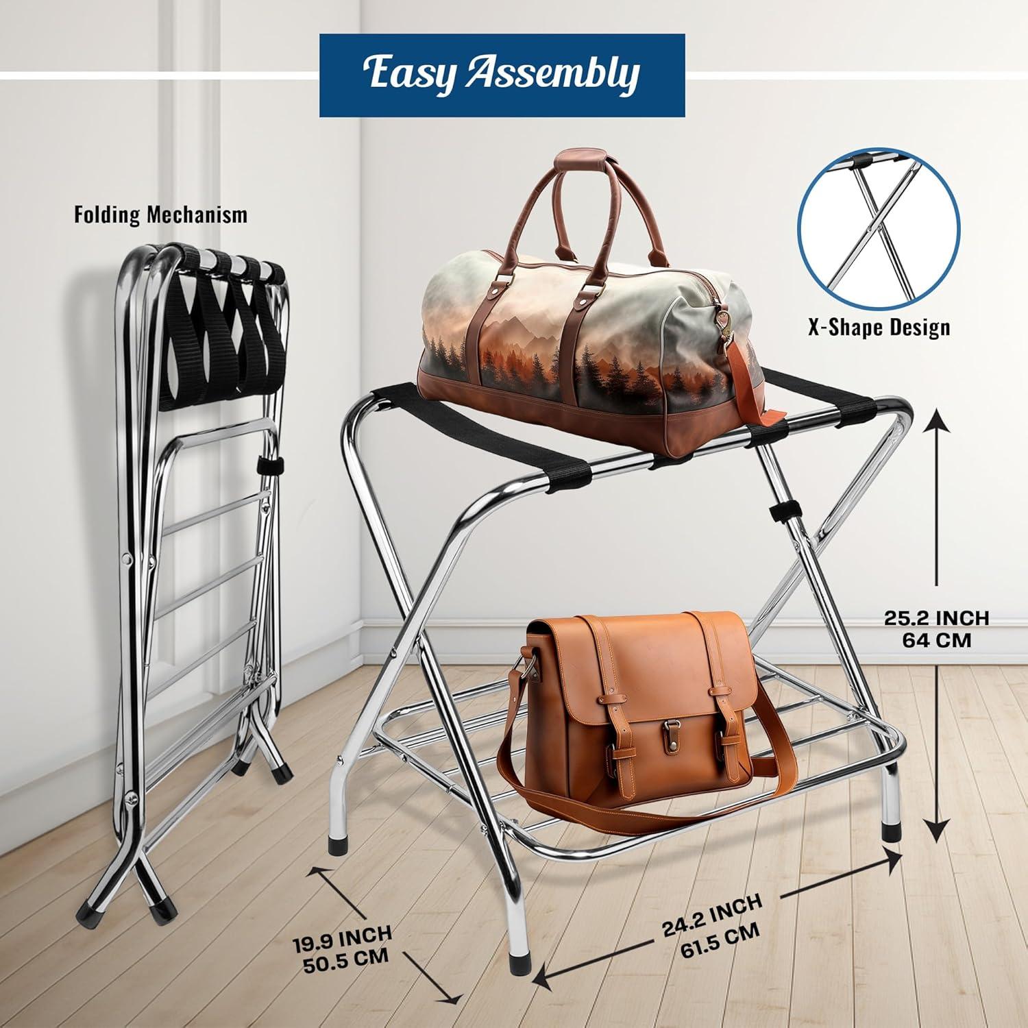 Folding Metal Luggage Rack