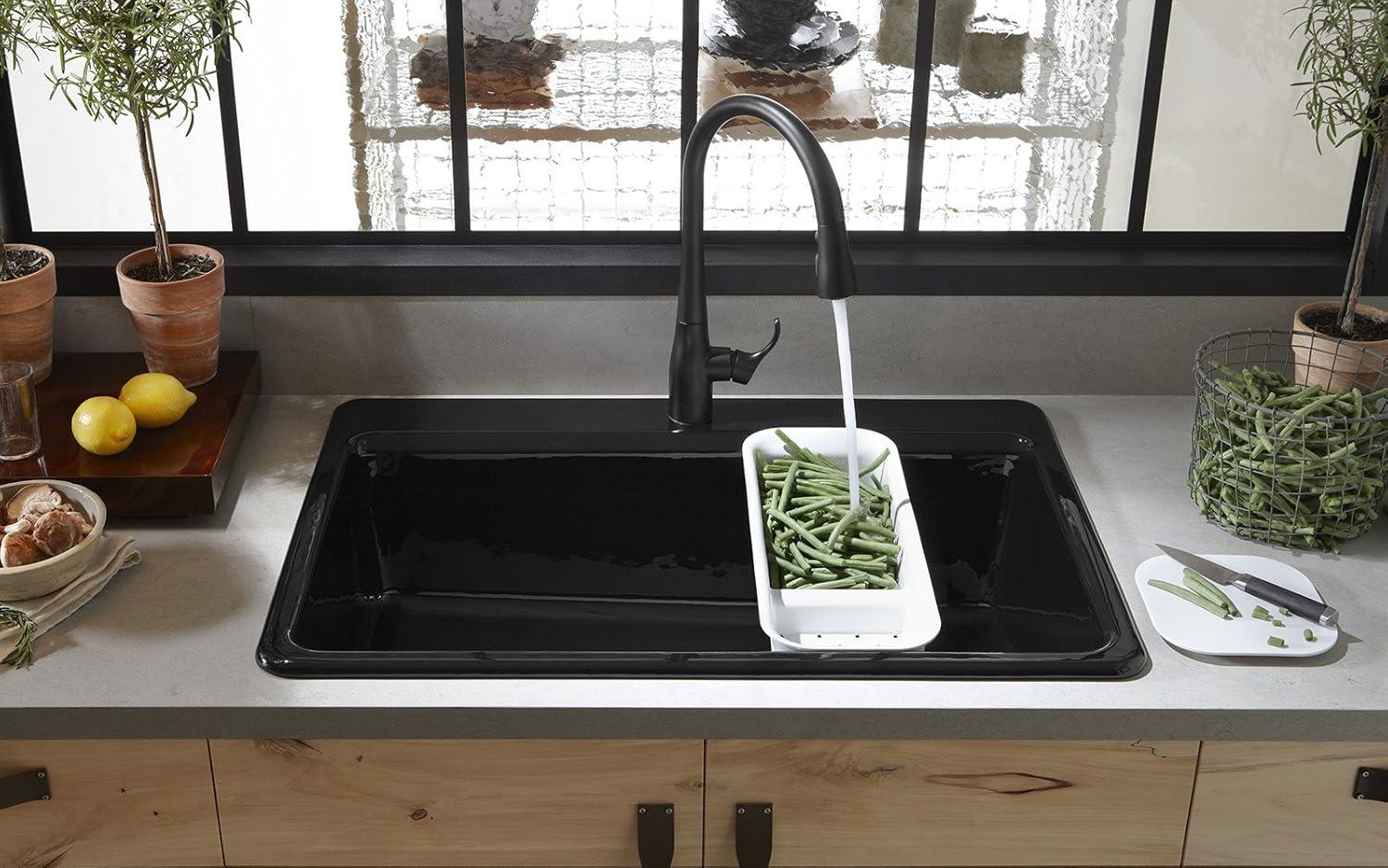 Riverby 33" L x 22" W x 9-5/8" Top-Mount Single Bowl Kitchen Sink W/ Accessories