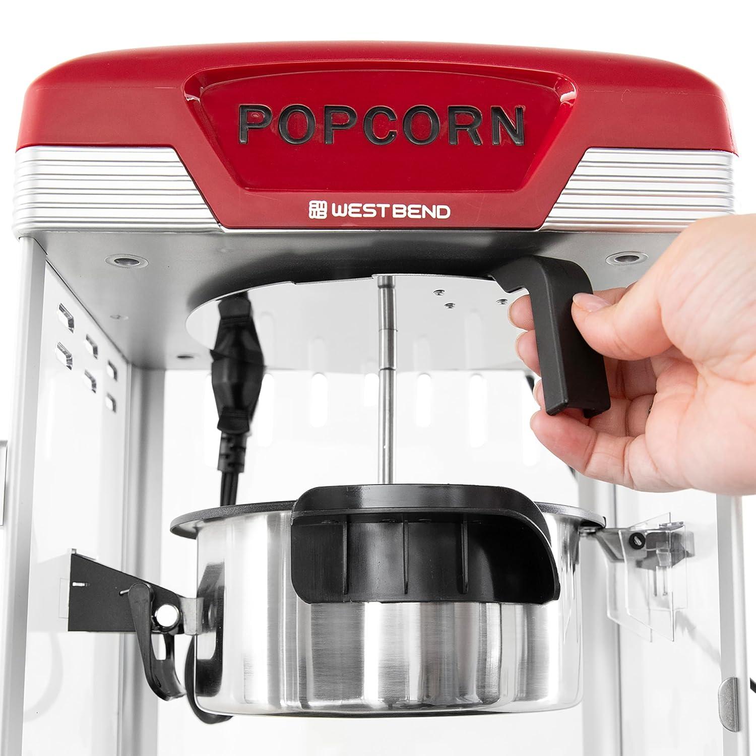 West Bend West Bend Theater Crazy 4 Qt. Popcorn Machine, In Black