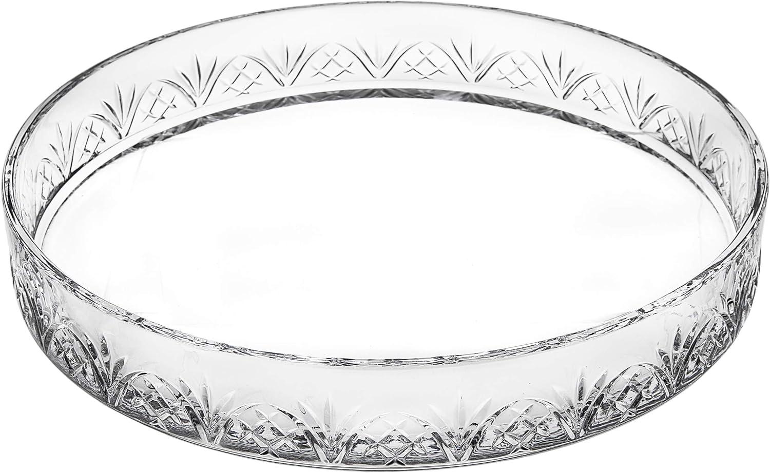 Dublin Crystal Round Tray