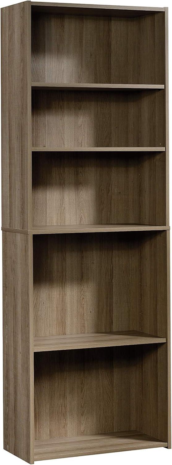 71" Beginnings 5 Shelf Bookcase Brown - Sauder: Summer Oak Finish, Mid-Century Modern