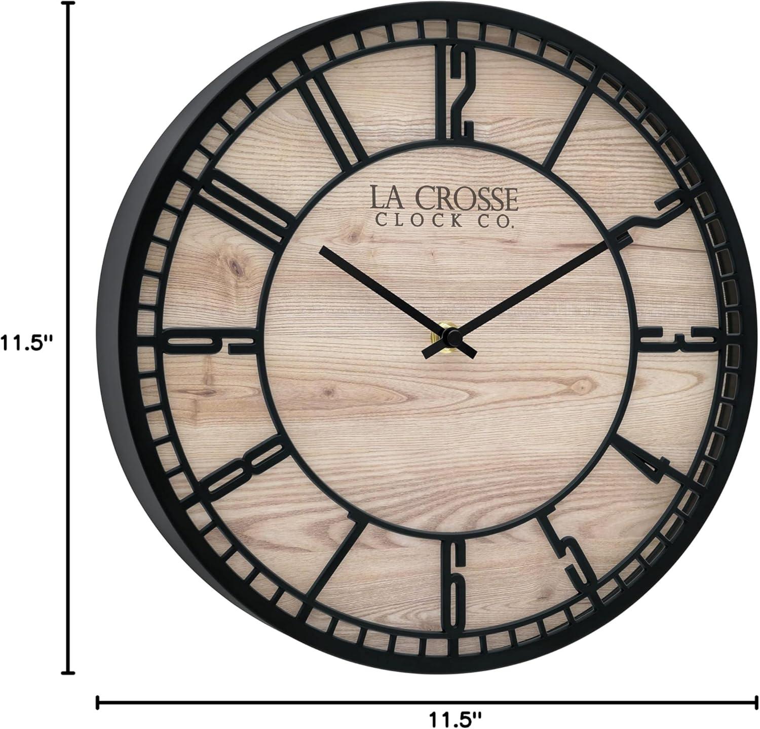 La Crosse Technology 11.5" Quartz Floating Dial Wall Clock