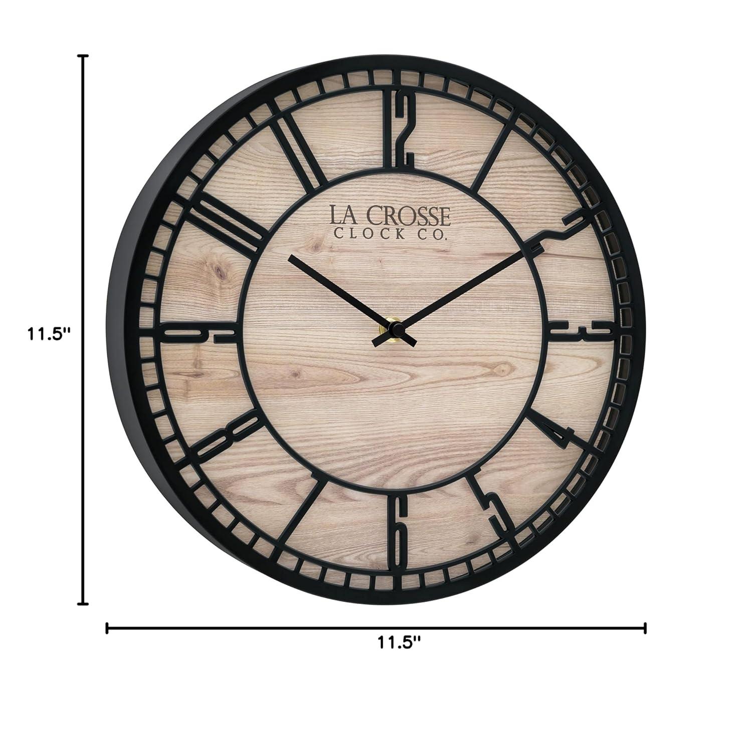 La Crosse Technology 11.5" Quartz Floating Dial Wall Clock