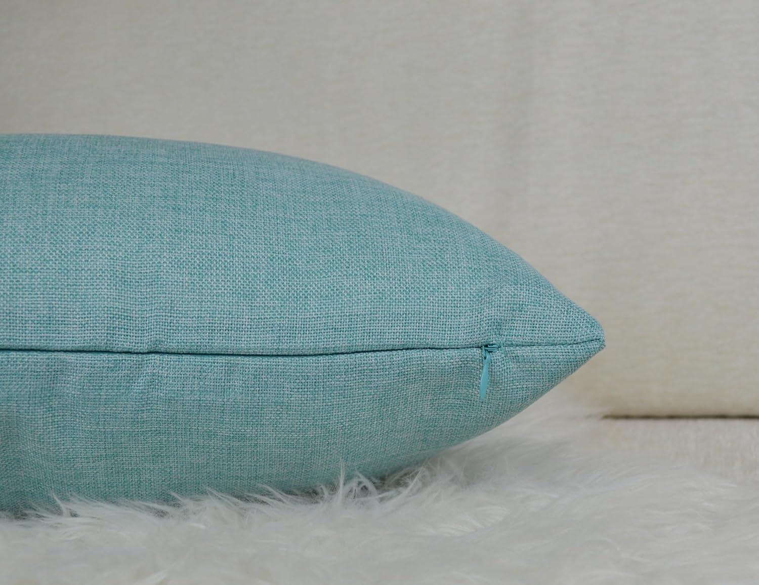 Aiking Home Woven Fine Faux Linen Throw Pillow Cover, size 12"x24", Wheat