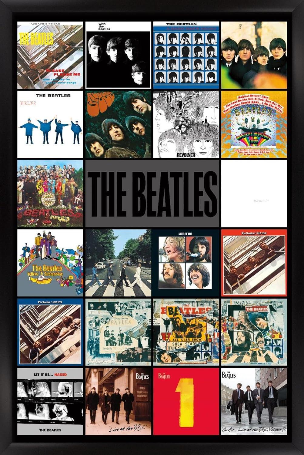 Trends International 24X36 The Beatles - Albums Framed Wall Poster Prints