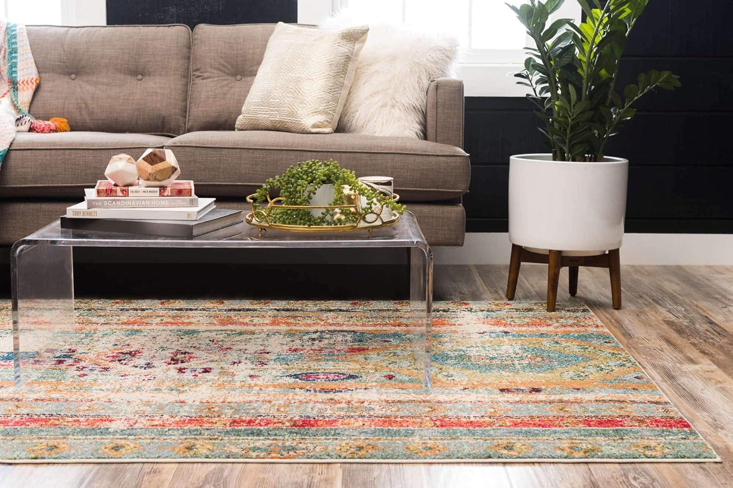 Unique Loom 9' 0 x 12' 2 Blue Sedona Yellowstone Area Rug