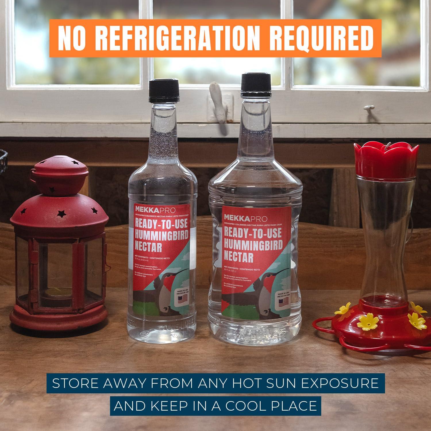 MEKKAPRO Premium Hummingbird Nectar - 60oz - Attract, Delight, and Energize Your Garden with Our Irresistible Sugar-Packed Formula - No Mess, No Fridge Needed - Ready-to-Use Convenience