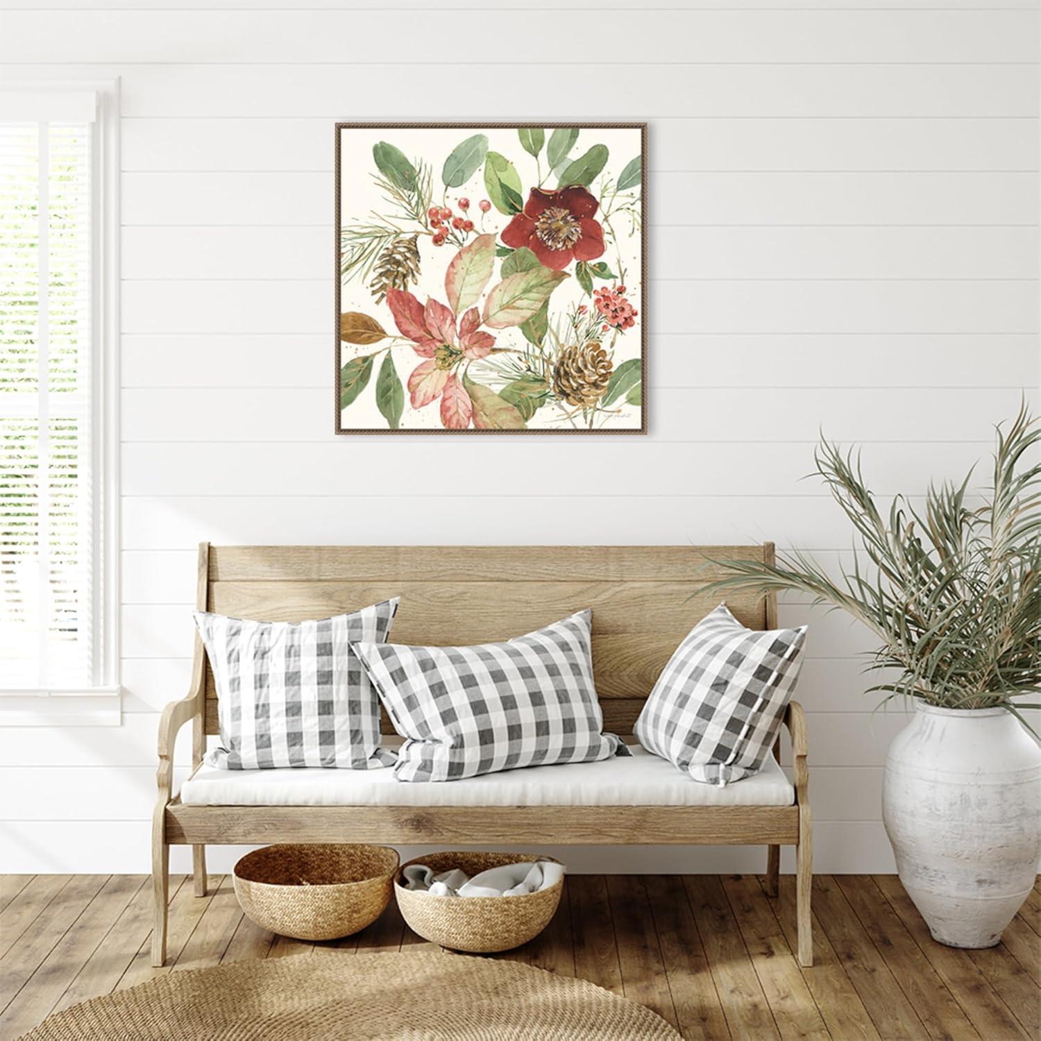 Amanti Art 30"x30" Winter Blooms II by Lisa Audit Framed Canvas Wall Art Print