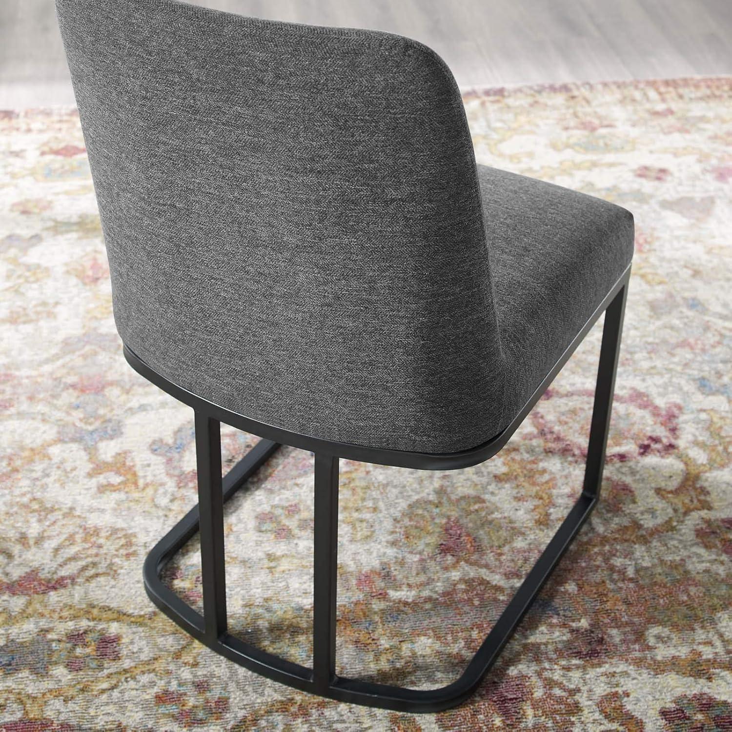 Modway Amplify Sled Base Upholstered Fabric Dining Side Chair