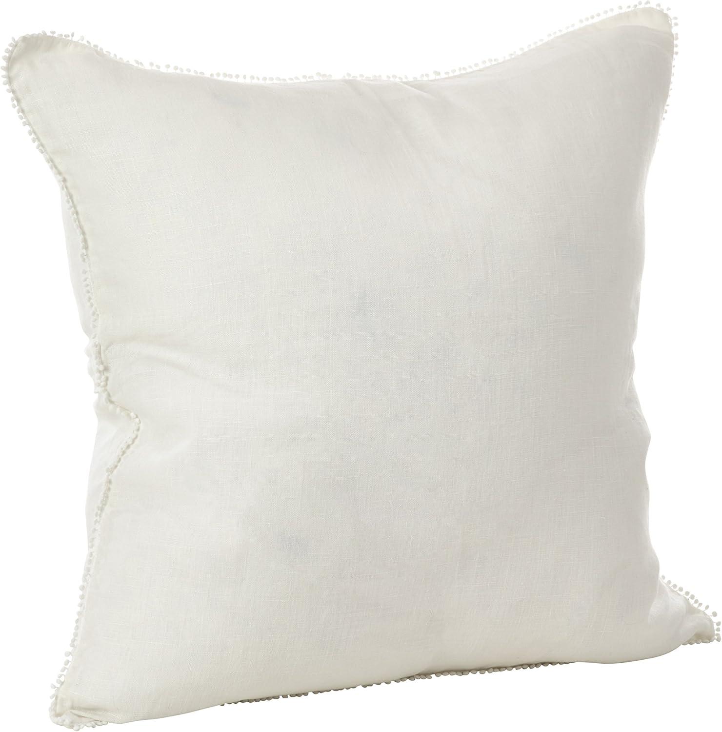 20"x20" Oversize Pom-Pom Design Square Throw Pillow - Saro Lifestyle