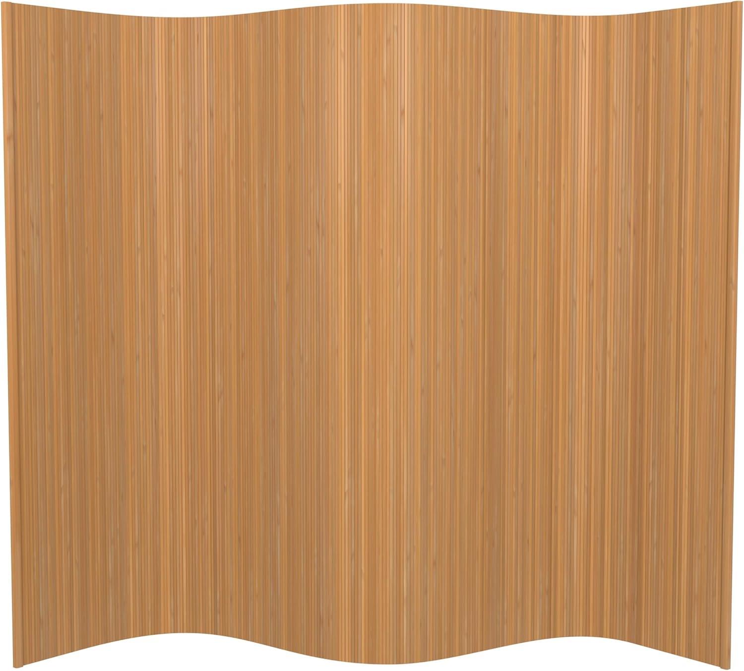 Oriental Furniture 6 ft. Tall Bamboo Wave Screen - Natural