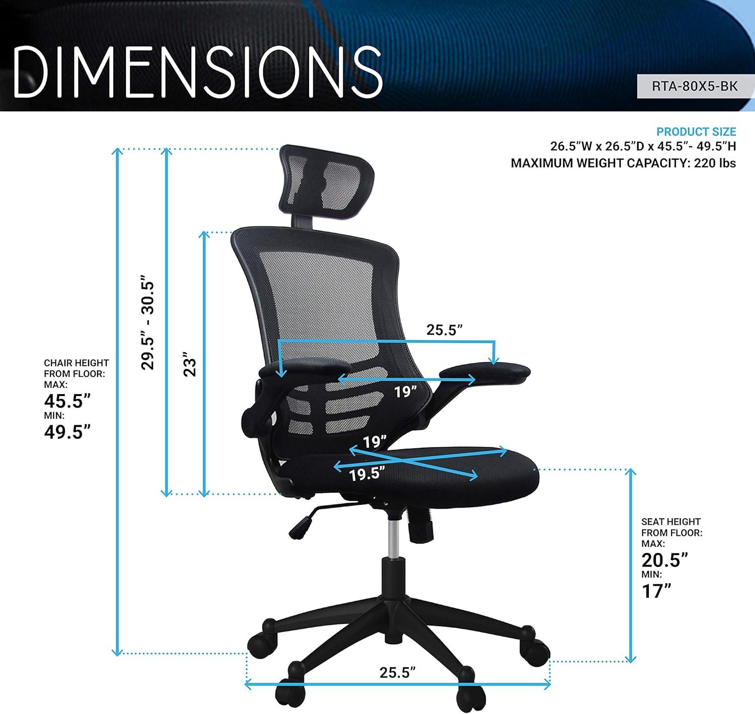 Task Chair - Techni Mobili: Back, Adjustable, Swivel