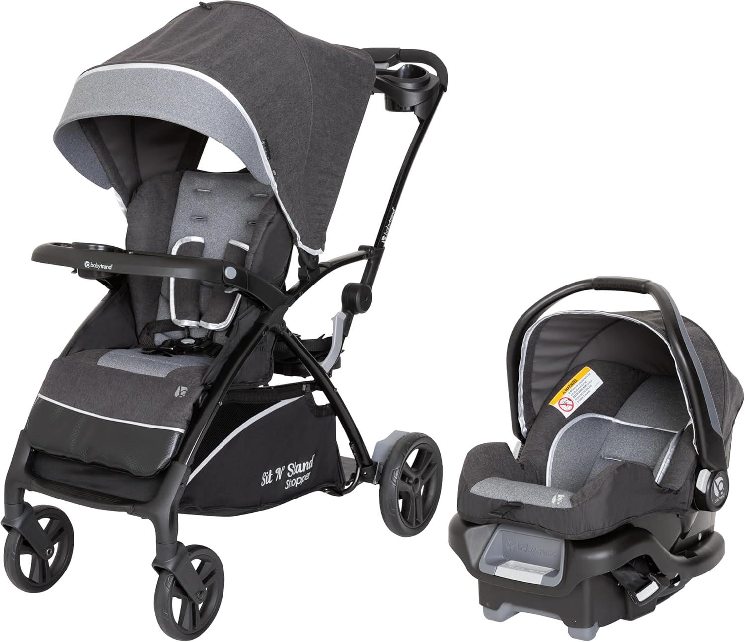 Baby Trend Sit N' Stand 5-in-1 Shopper Stroller Travel System - Gray