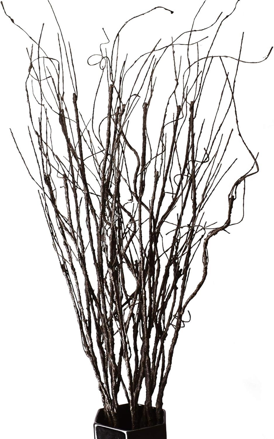Kabuer Willow Branches, 30.7 inch Decorative Dried Artificial Twigs for Vases, Garden Decor, 10 Pcs