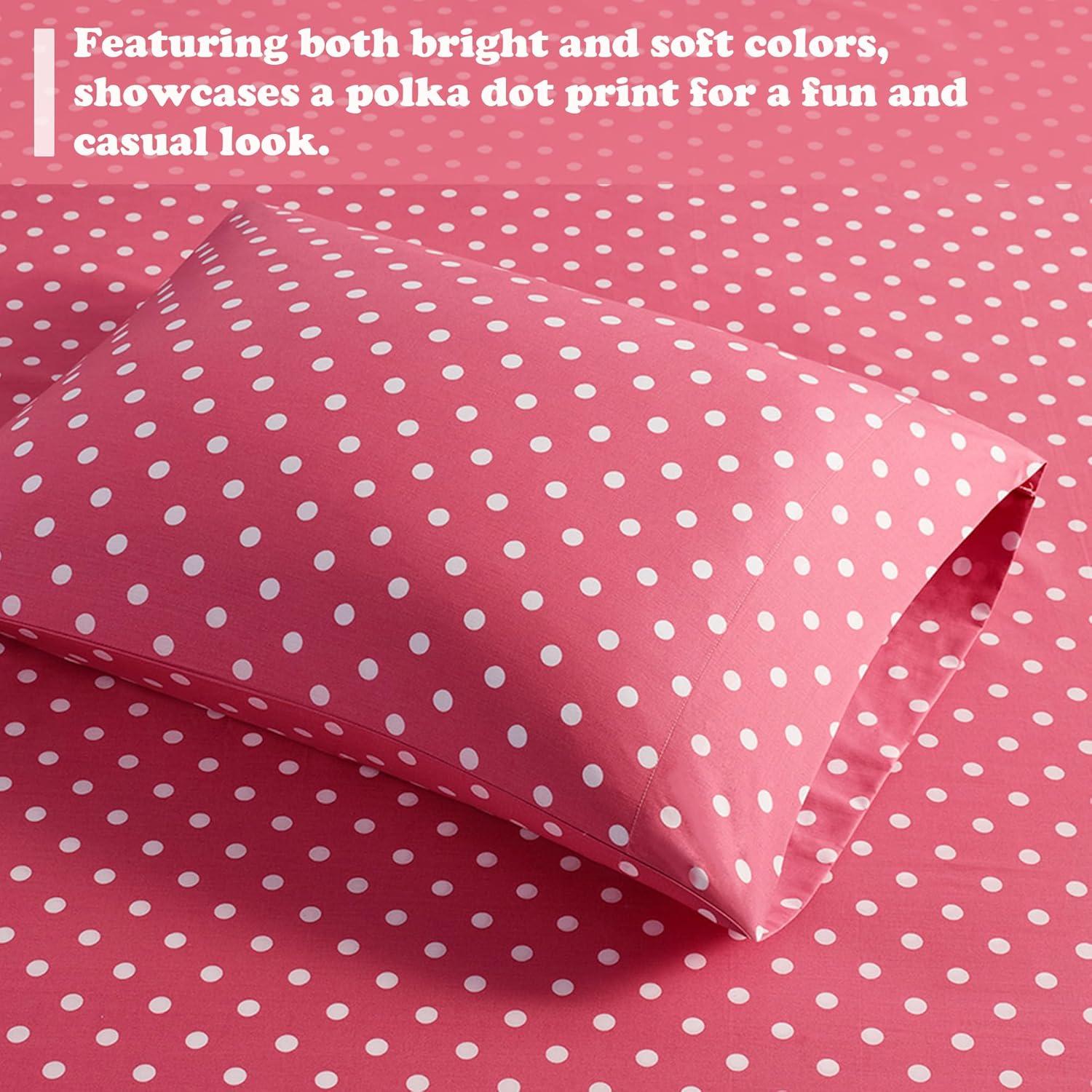 Intelligent Design Polka Dot Polka Dot Printed 100% Cotton Sheet Set