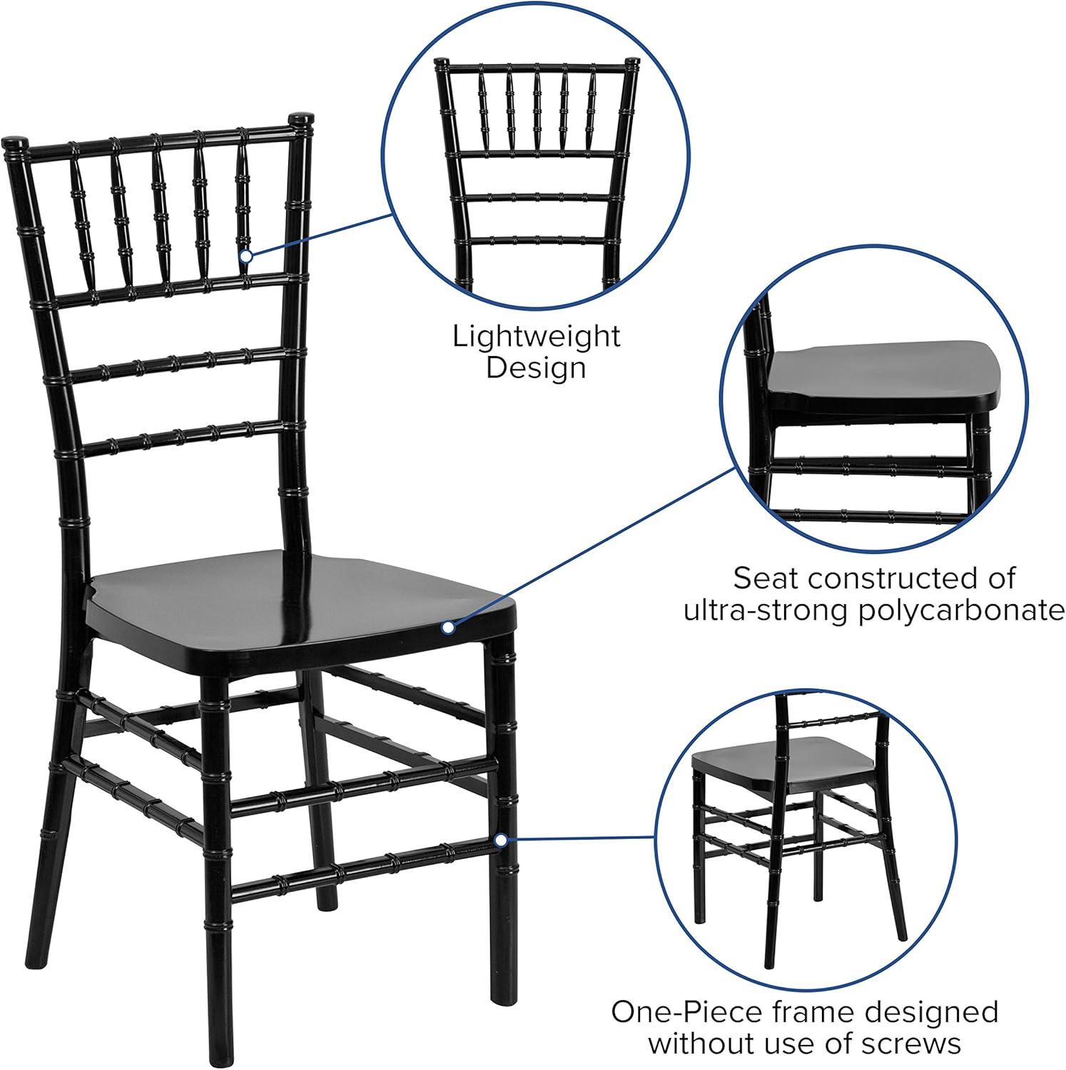 Flash Furniture Emma Premium Series Resin Stacking Chiavari Chair (Set of 2)