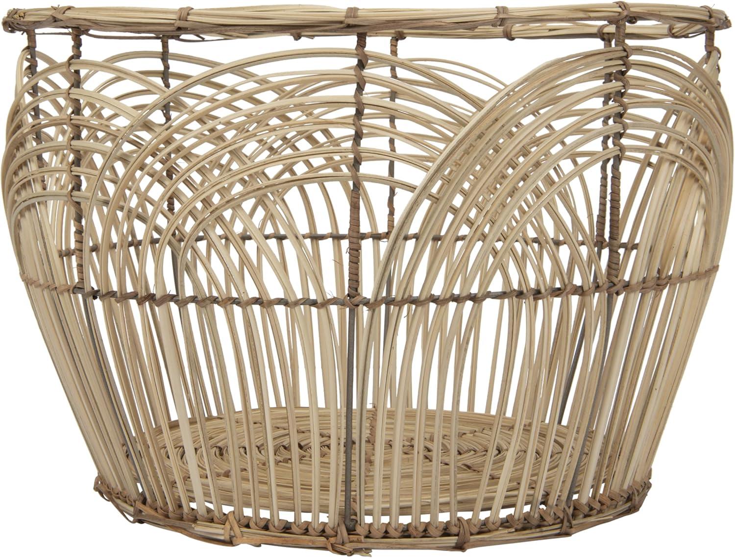 Sprinkle & Bloom Beige Rattan Decorative Basket - Set of 2