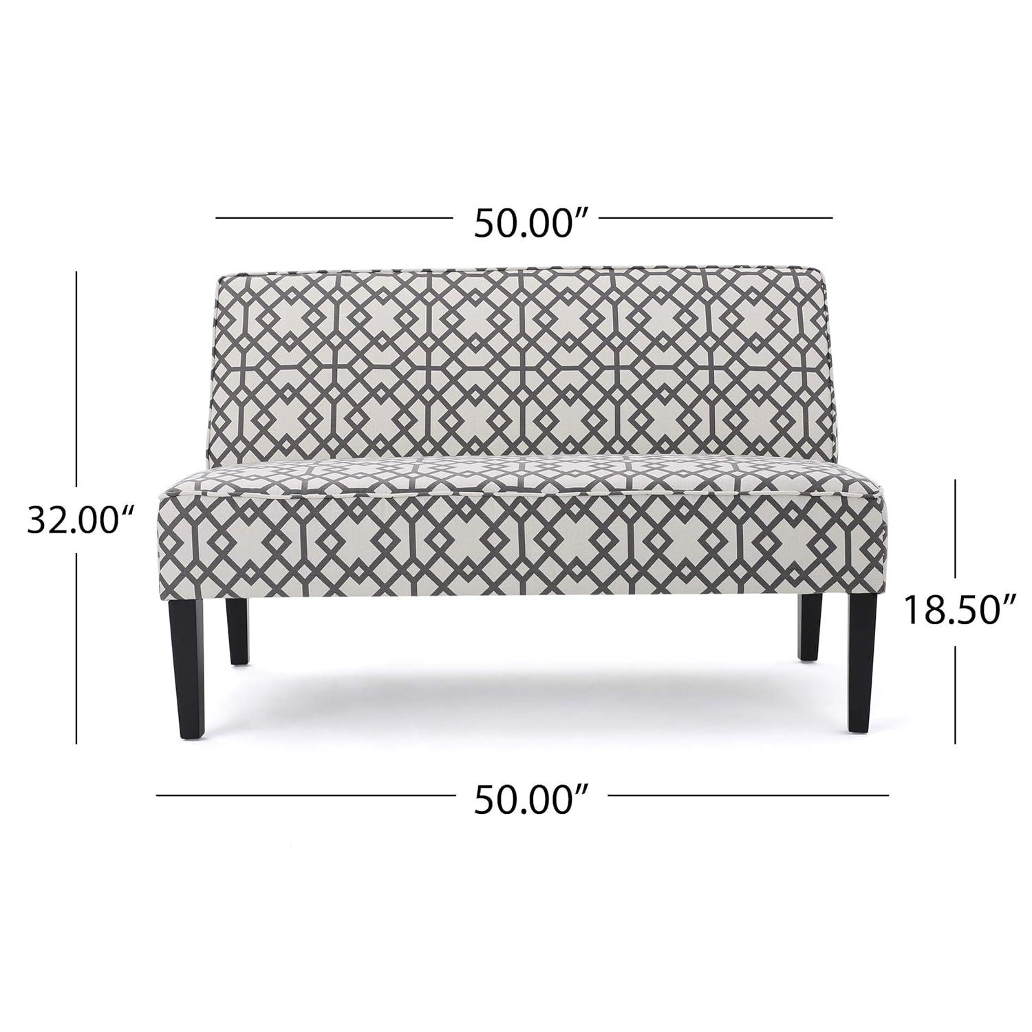 Dejon Loveseat Gray Pattern - Christopher Knight Home: Transitional Style, Polyester Upholstery, Spot Clean