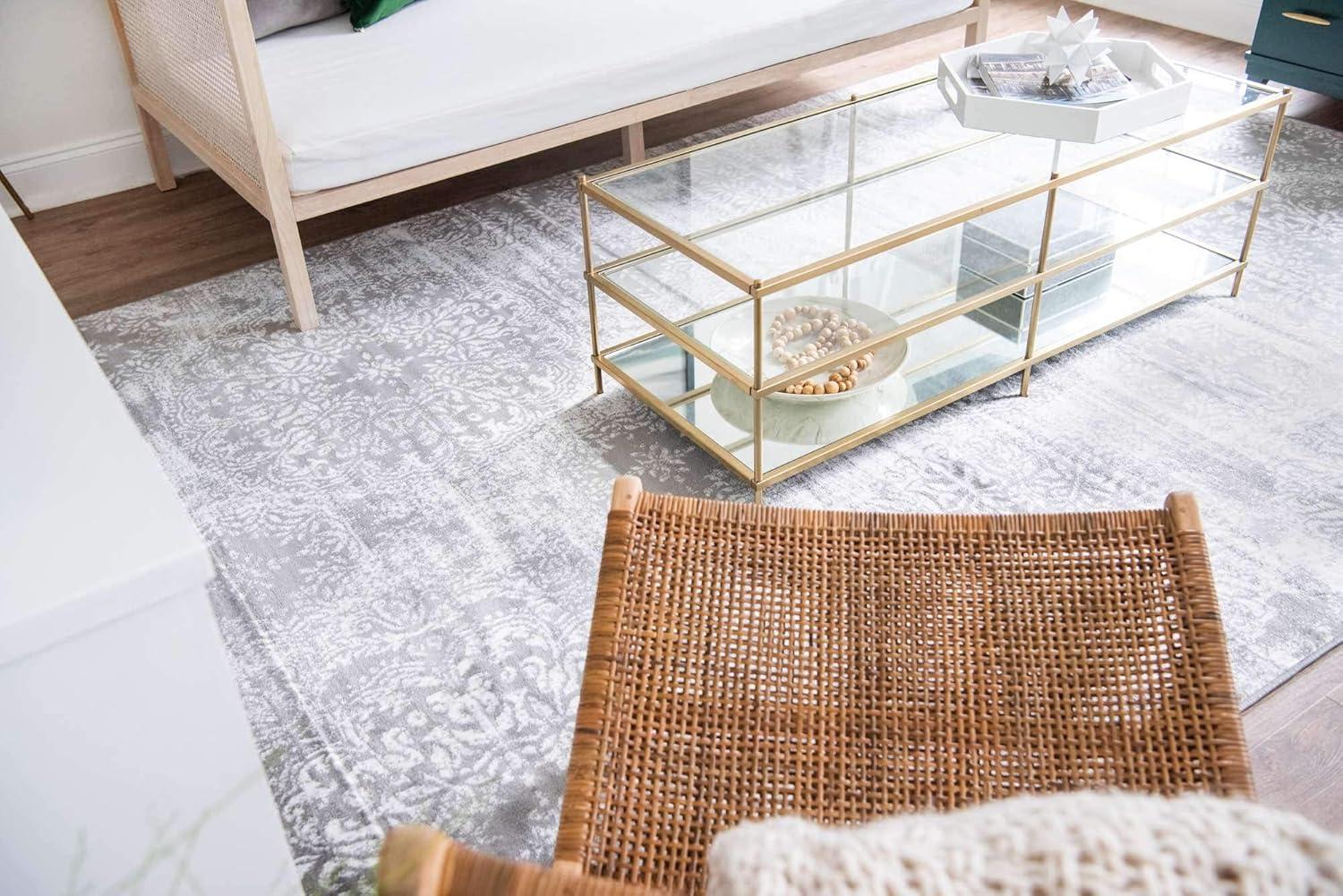 Unique Loom 4' 0 x 6' 0 Sofia Grand Gray Area Rug