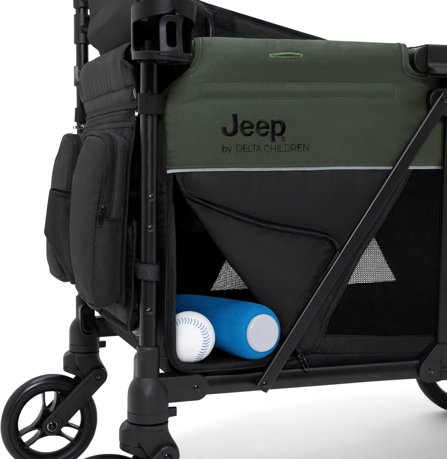 Jeep Aries Stroller Wagon by Delta Children - Black/Green