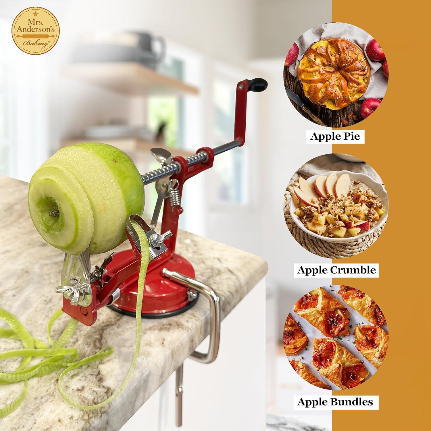 Mrs. Anderson’s Baking Apple Peeling Machine with Strong Suction Base, Includes C-Clamp
