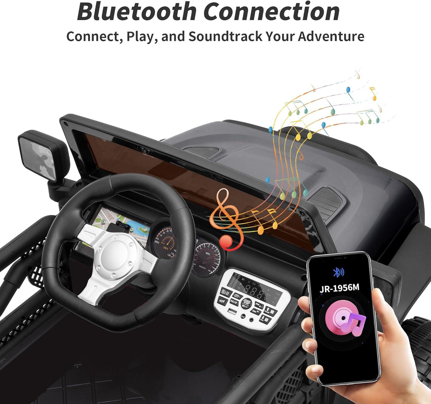 Outfunny Electric Police Car for Kids, 12 Volt Kids Ride on Toy Car with Remote Control, Bluetooth, Megaphone