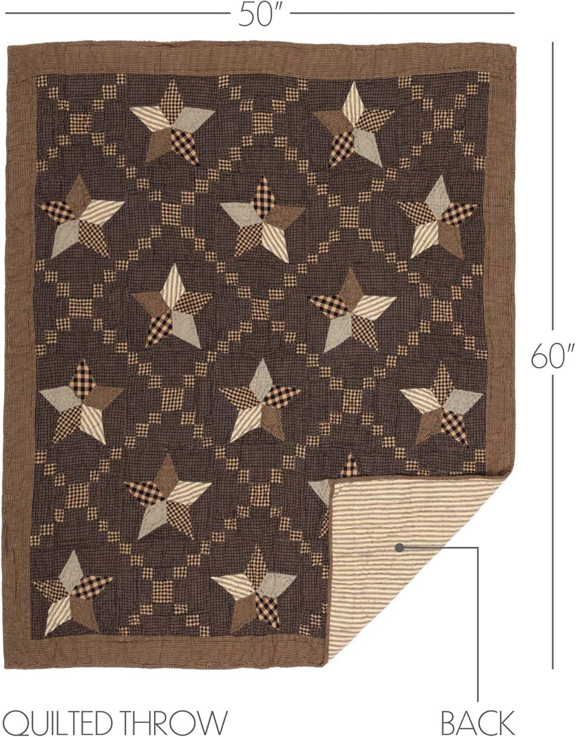 Farmhouse Star Quilted Throw 60x50