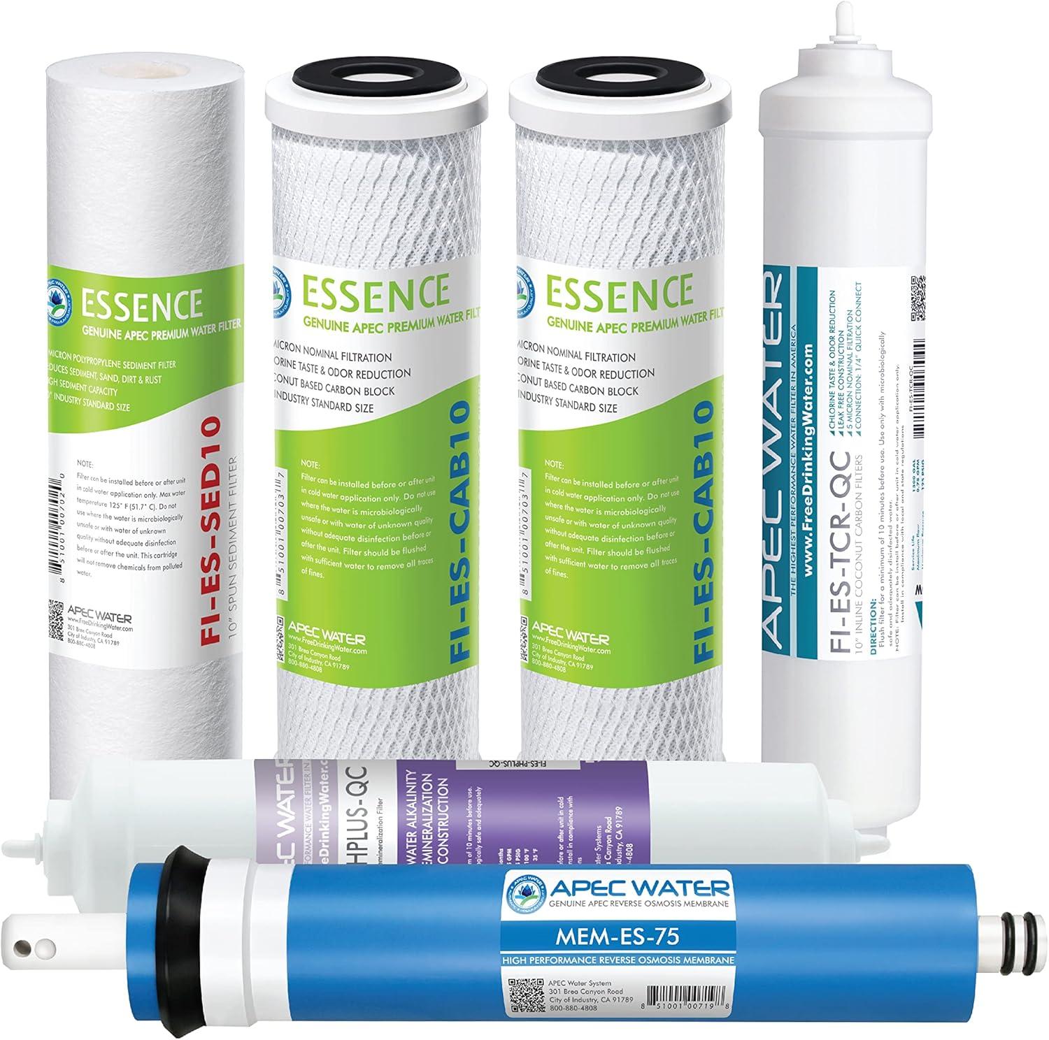 APEC 75 GPD Complete Replacement Filter Set for Essence Series RO Systems