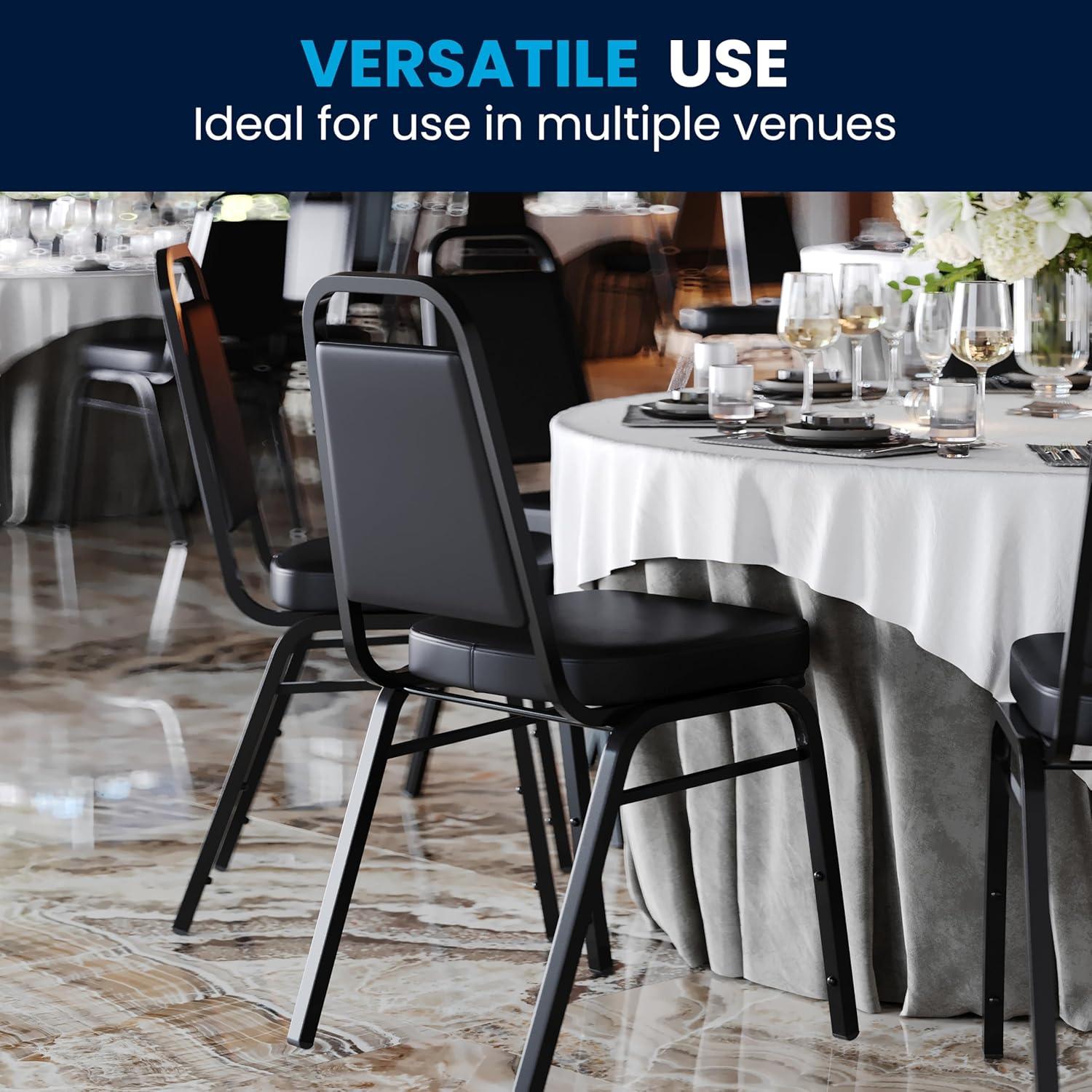 Flash Furniture Amaya Trapezoidal Back Stacking Banquet Chair with 2.5" Thick Seat
