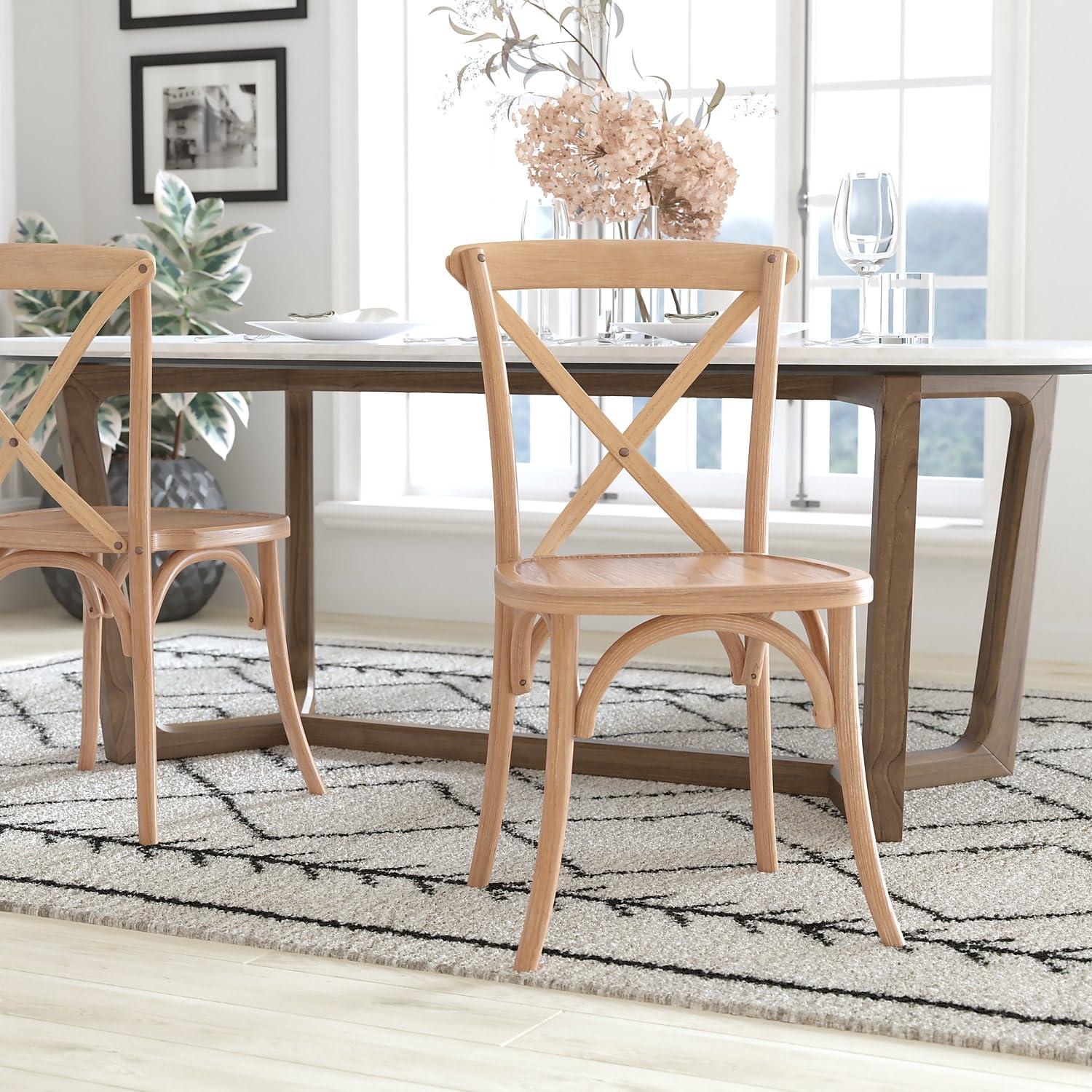 Flash Furniture Advantage Driftwood X-Back Chair